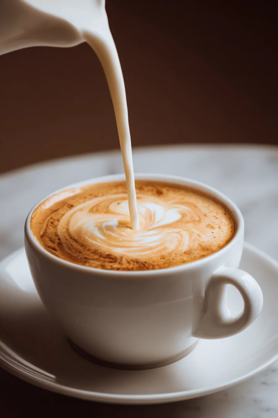 Cappuccino clássico em xícara