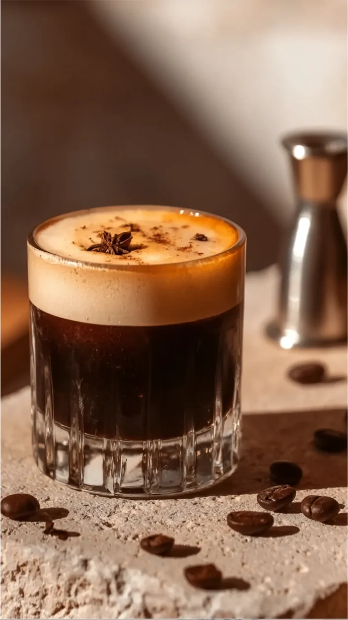 Carajillo servido com gelo