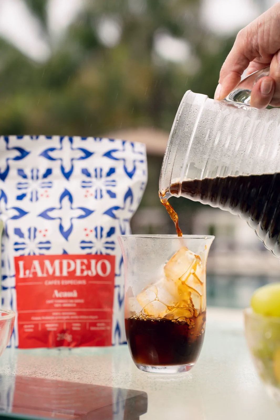 Café gelado em copo